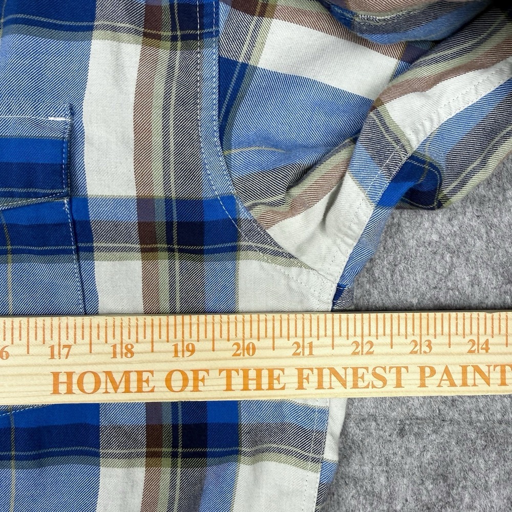 Patagonia Blue Plaid Long Sleeve Organic Cotton Casual Shirt Outdoors Men's M - Picture 8 of 11